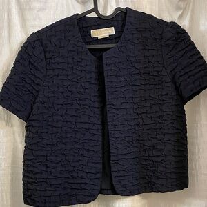 Michael Kors Midnight Blue Crinkle Jacket